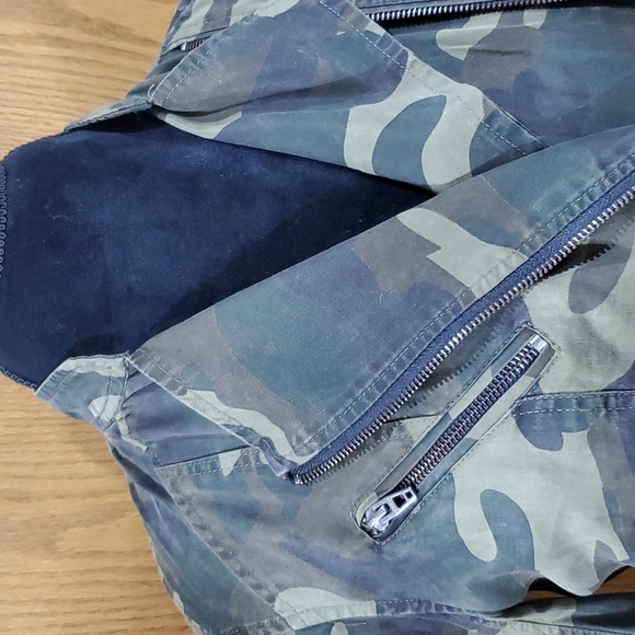 Blank NYC camouflage green moto jacket zip up lightweight - Picture 4 of 9